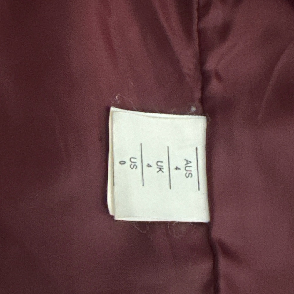 n nicholas Moto leather jacket burgundy maroon color/ New - Picture 8 of 10